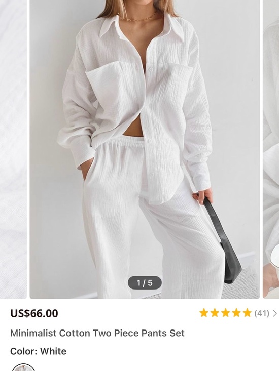 Commense Pants - Commense Oversized Cotton Wide-Leg Pants Set in cotton gauze.  Like new.